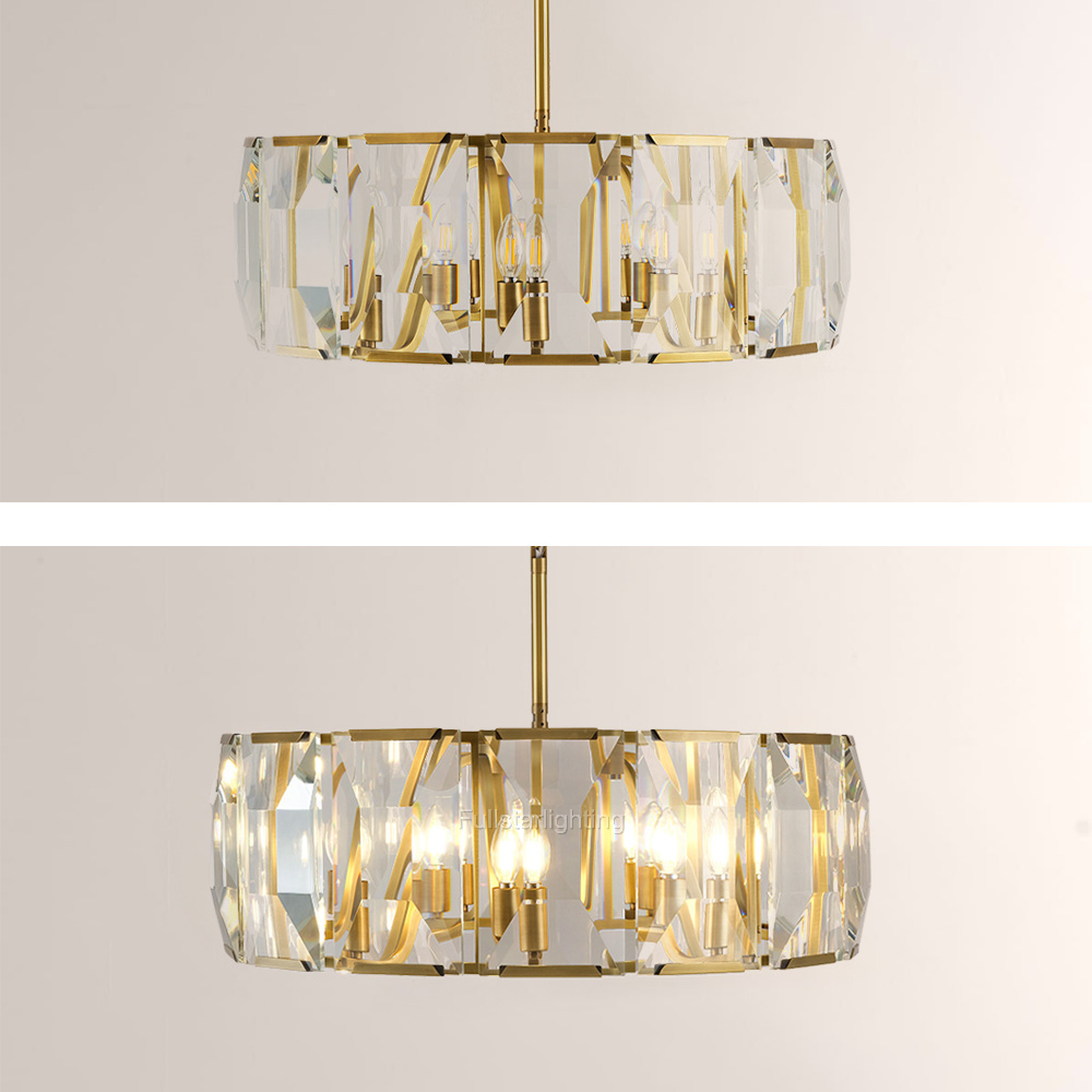 Kiko Crystal Round Chandelier 31"-Fullstarlighting