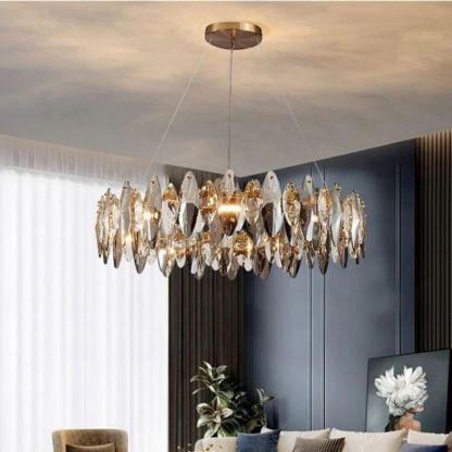 Flora Crystal Ring Chandelier 32"