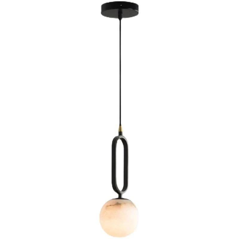 Alabaster Oval Ring Pendant-Fullstarlighting