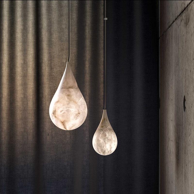 Alabaster Teardrop Pendant-Fullstarlighting