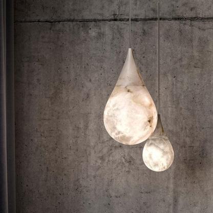 Alabaster Teardrop Pendant-Fullstarlighting