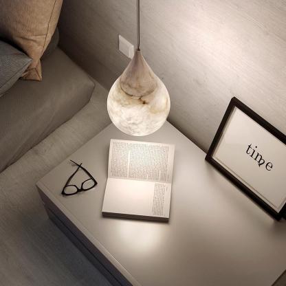 Alabaster Teardrop Pendant-Fullstarlighting
