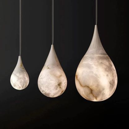Alabaster Teardrop Pendant-Fullstarlighting