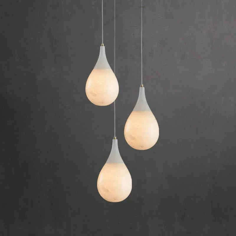 Alabaster Teardrop Pendant-Fullstarlighting