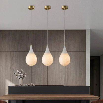 Alabaster Teardrop Pendant-Fullstarlighting