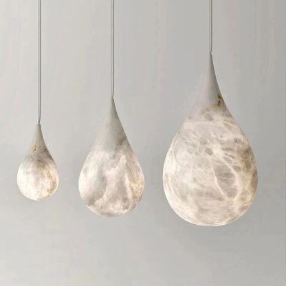 Alabaster Teardrop Pendant-Fullstarlighting