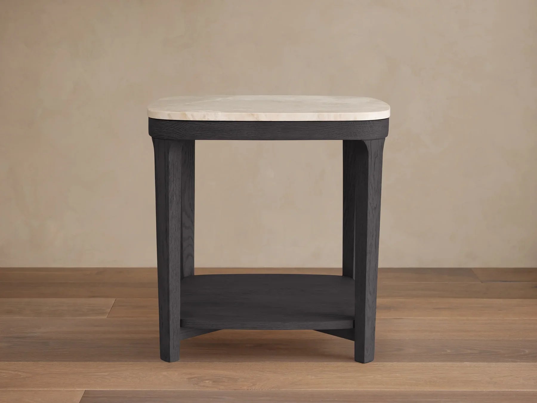 Danny 18" End Table Oak with Marble Top Modern Living Furniture