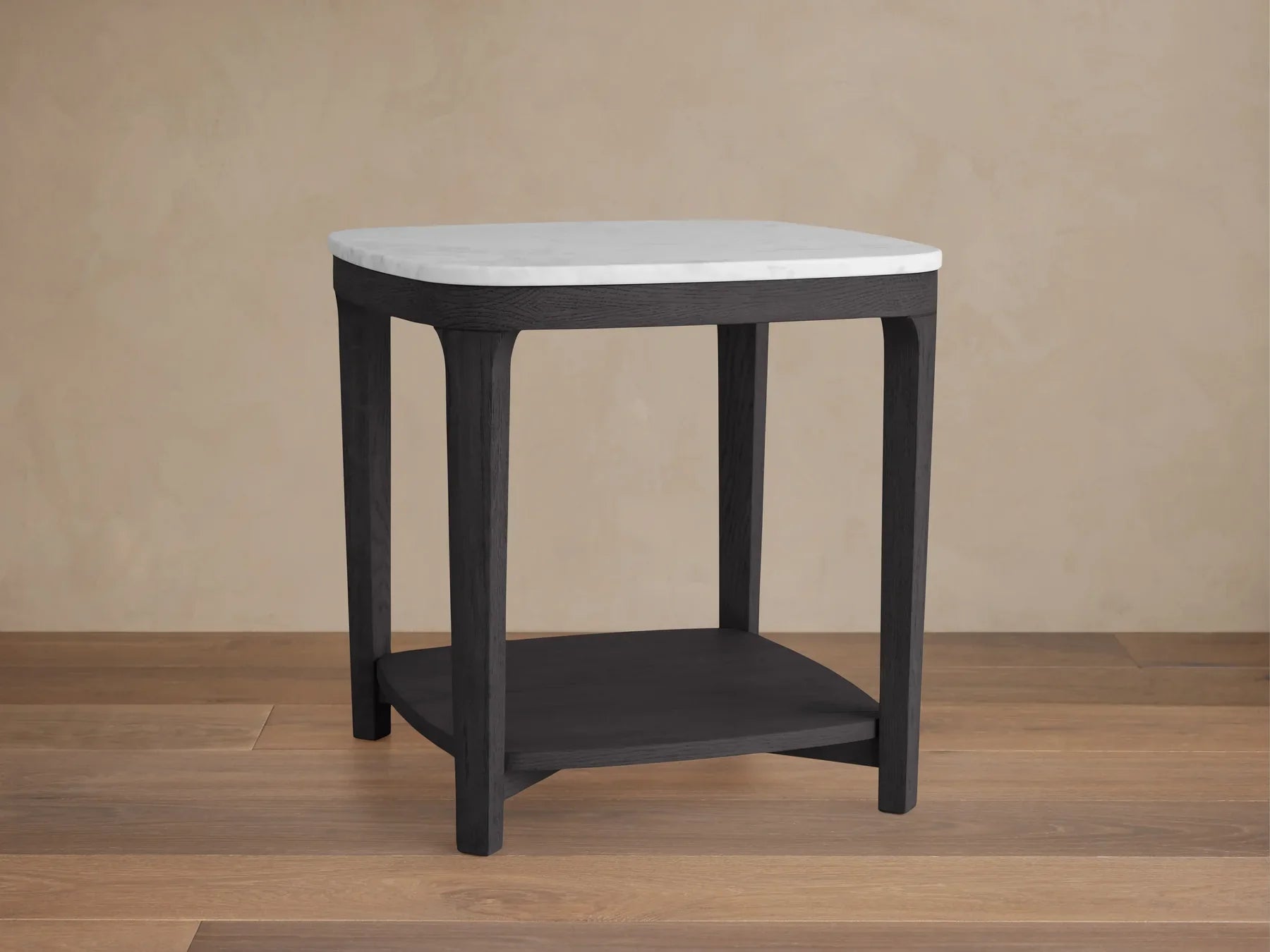 Danny 18" End Table Oak with Marble Top Modern Living Furniture