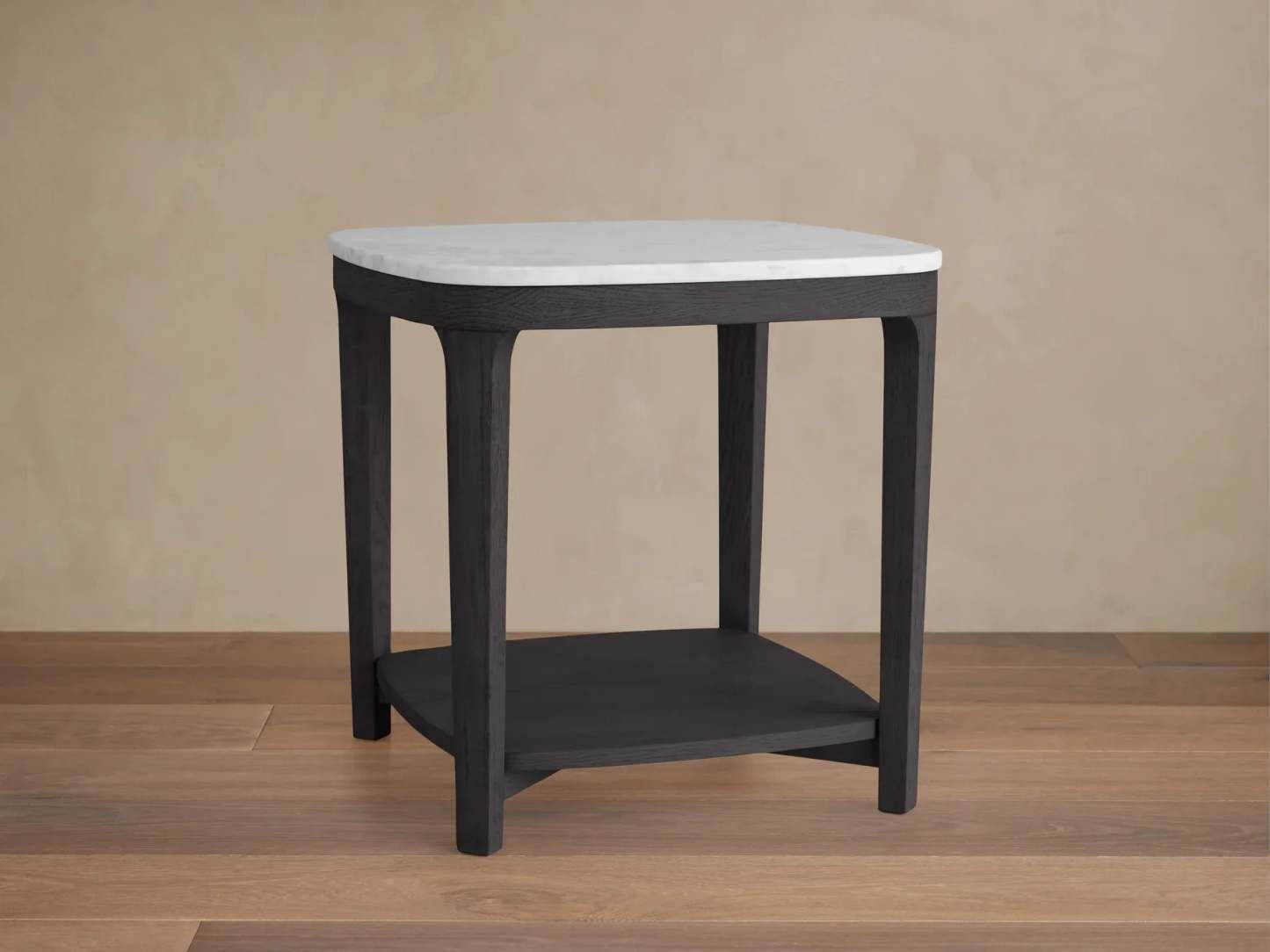 Danny 18" End Table Oak with Marble Top Modern Living Furniture