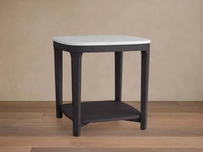 Danny 18" End Table Oak with Marble Top Modern Living Furniture