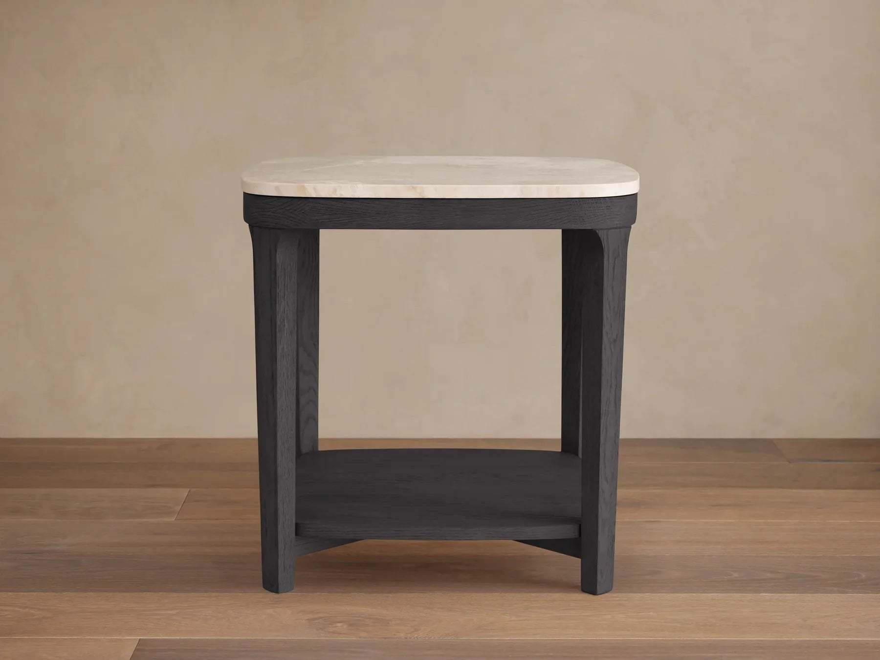 Danny 18" End Table Oak with Marble Top Modern Living Furniture