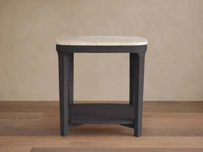 Danny 18" End Table Oak with Marble Top Modern Living Furniture
