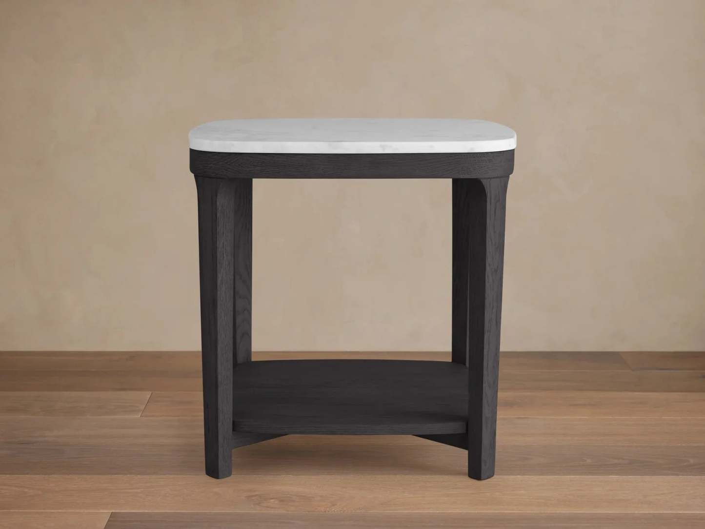 Danny 18" End Table Oak with Marble Top Modern Living Furniture