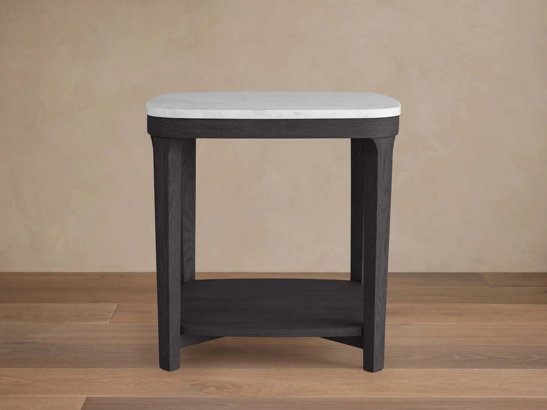 Danny 18" End Table Oak with Marble Top Modern Living Furniture