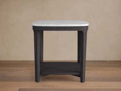 Danny 18" End Table Oak with Marble Top Modern Living Furniture