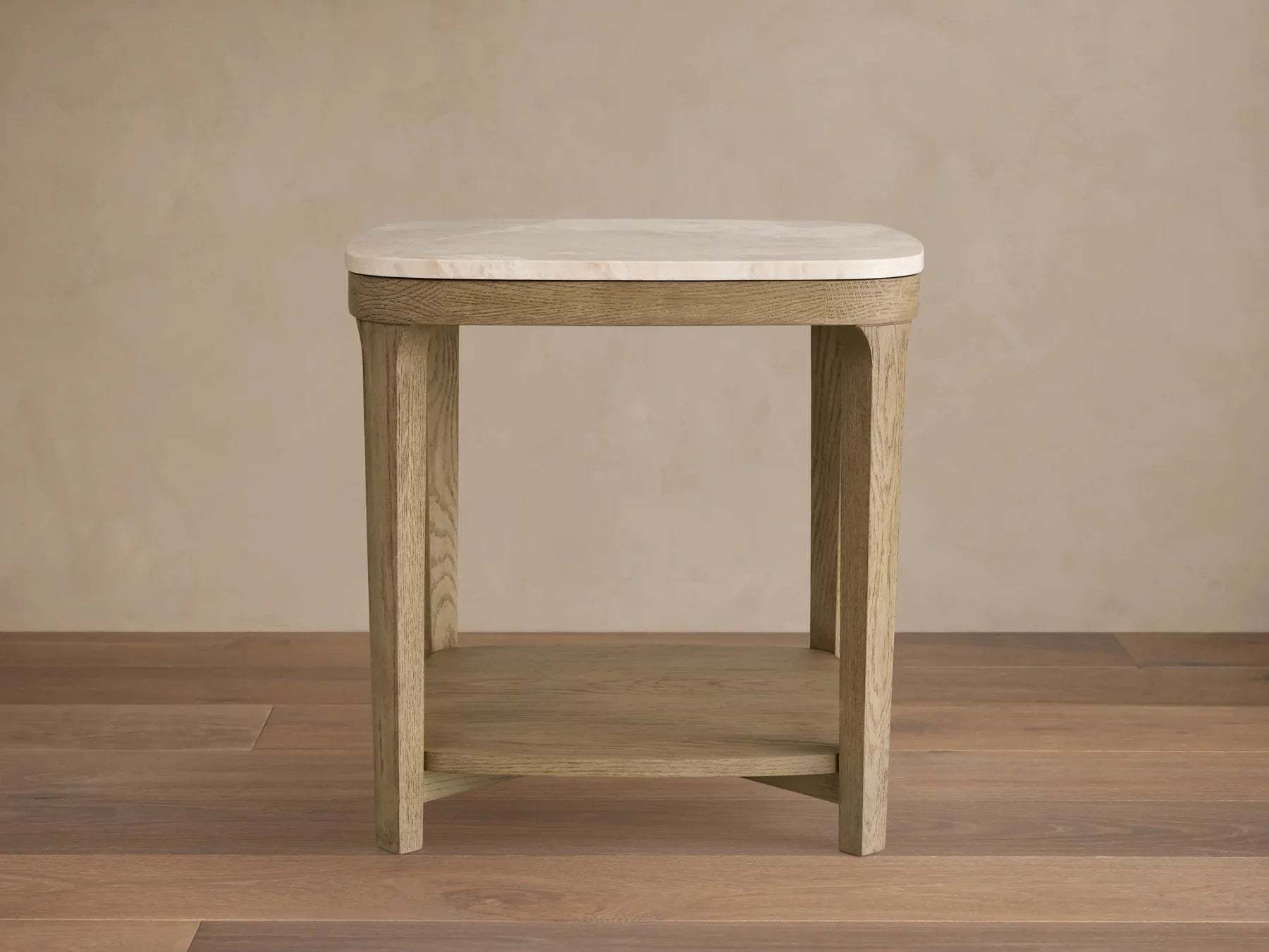 Danny 18" End Table Oak with Marble Top Modern Living Furniture
