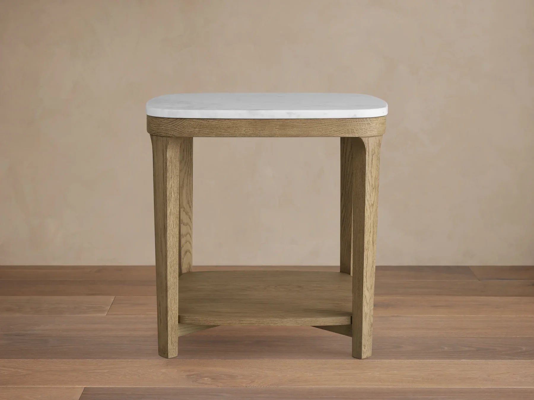 Danny 18" End Table Oak with Marble Top Modern Living Furniture