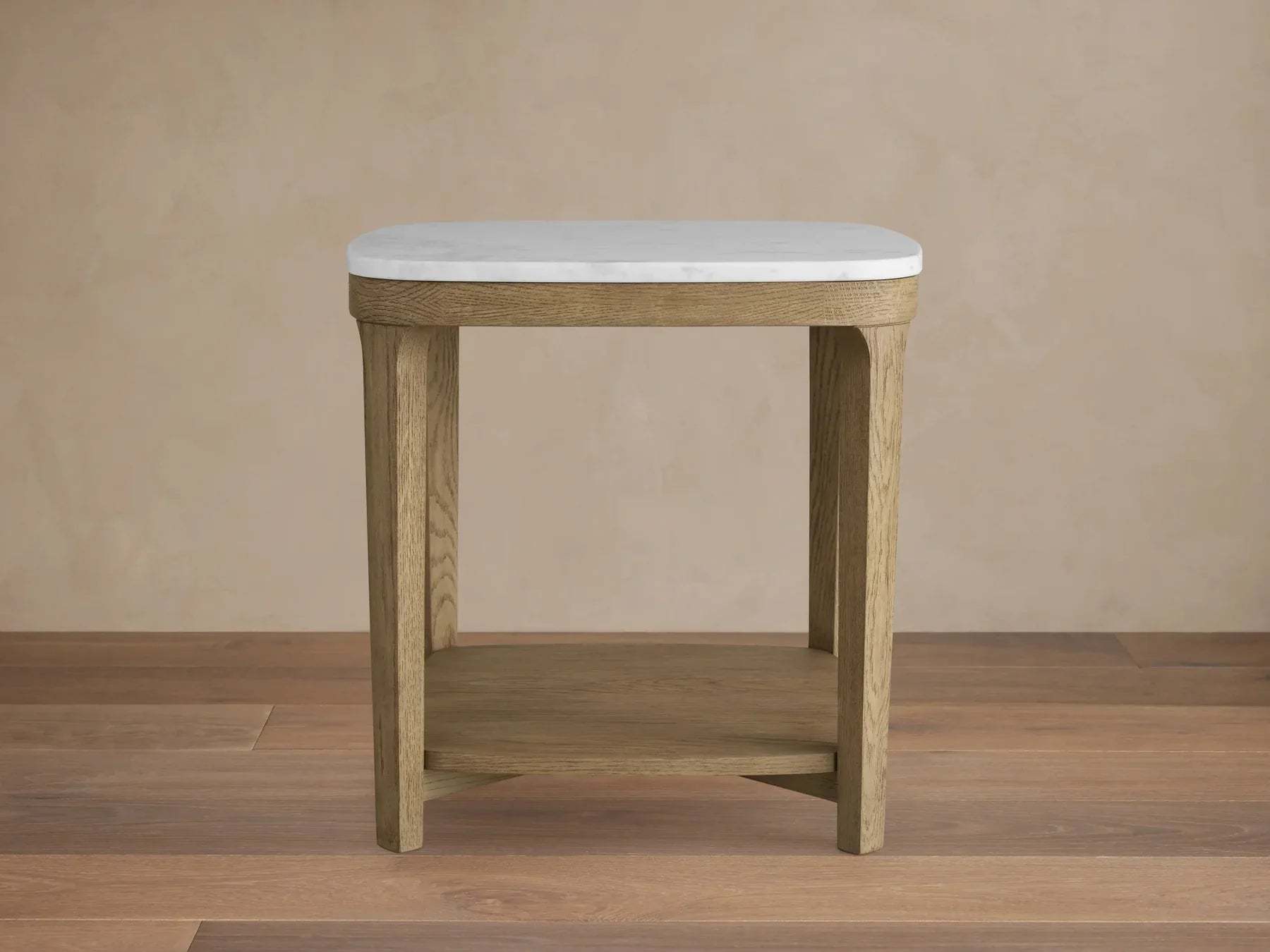 Danny 18" End Table Oak with Marble Top Modern Living Furniture