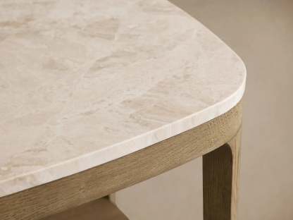 Danny 18" End Table Oak with Marble Top Modern Living Furniture