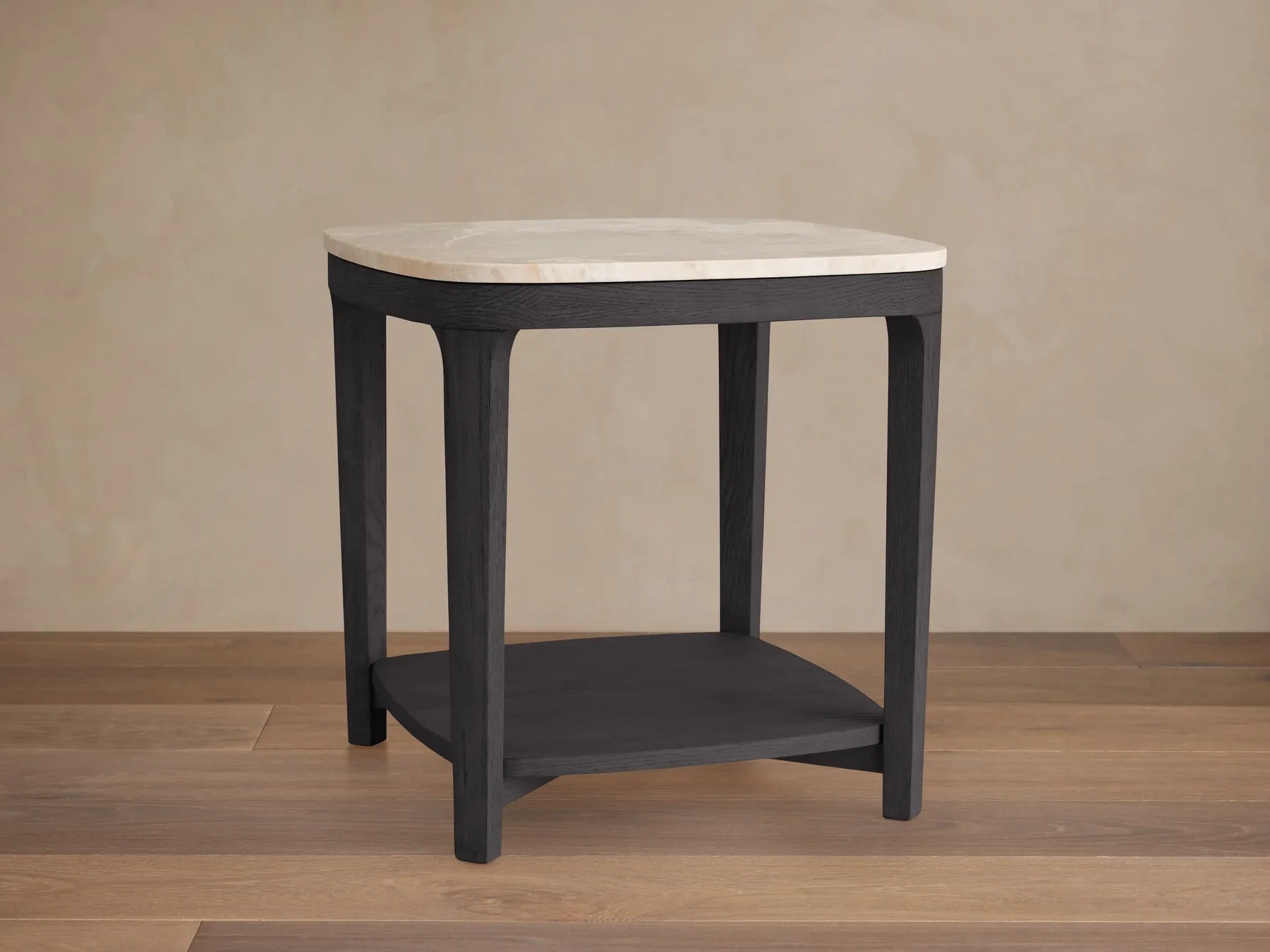 Danny 18" End Table Oak with Marble Top Modern Living Furniture