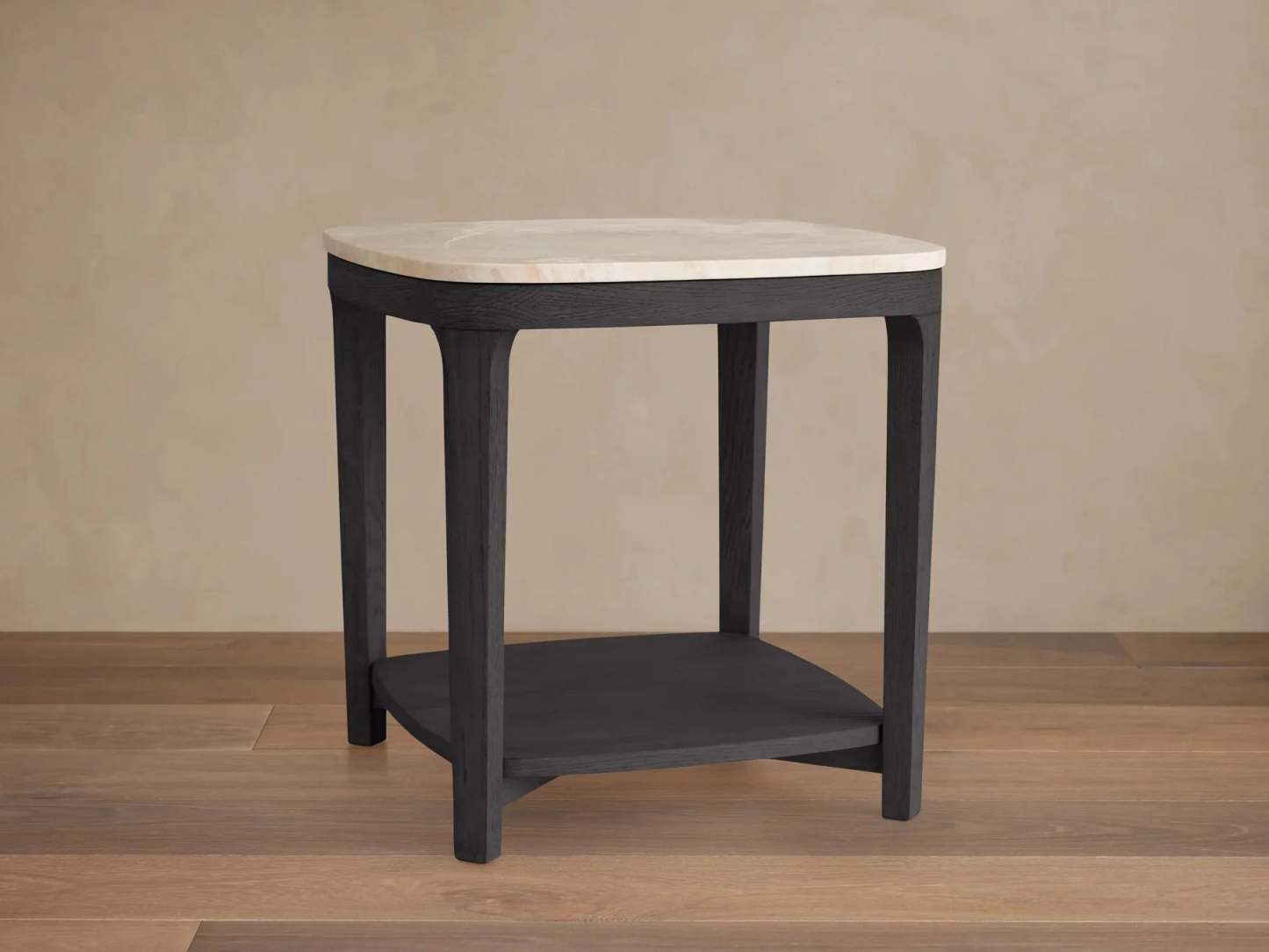Danny 18" End Table Oak with Marble Top Modern Living Furniture