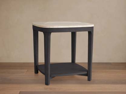 Danny 18" End Table Oak with Marble Top Modern Living Furniture