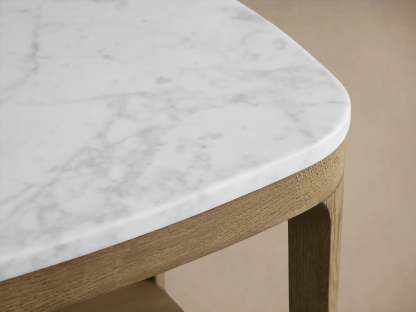 Danny 18" End Table Oak with Marble Top Modern Living Furniture