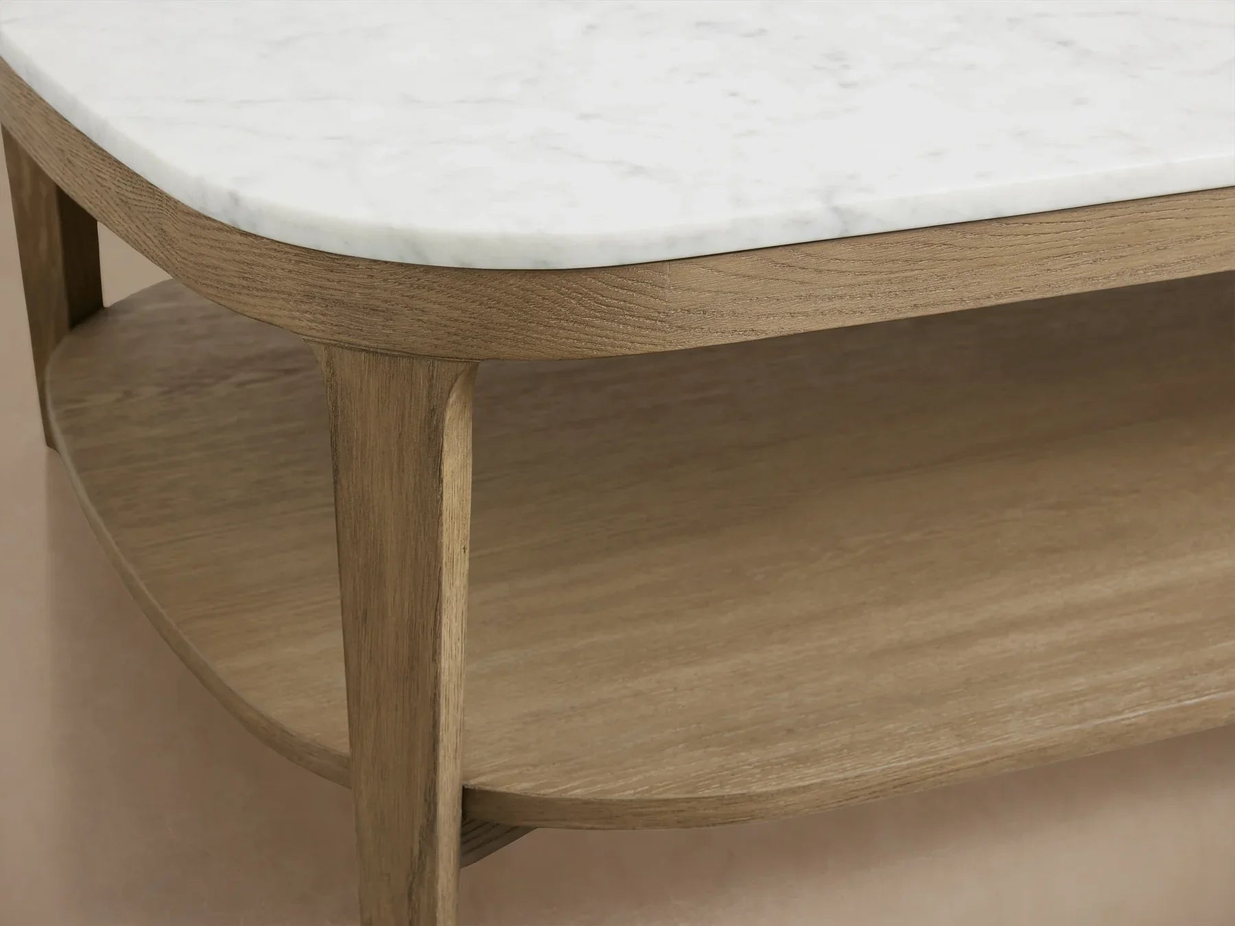 Danny Coffee Table Oak with Marble Top Modern Living Furniture