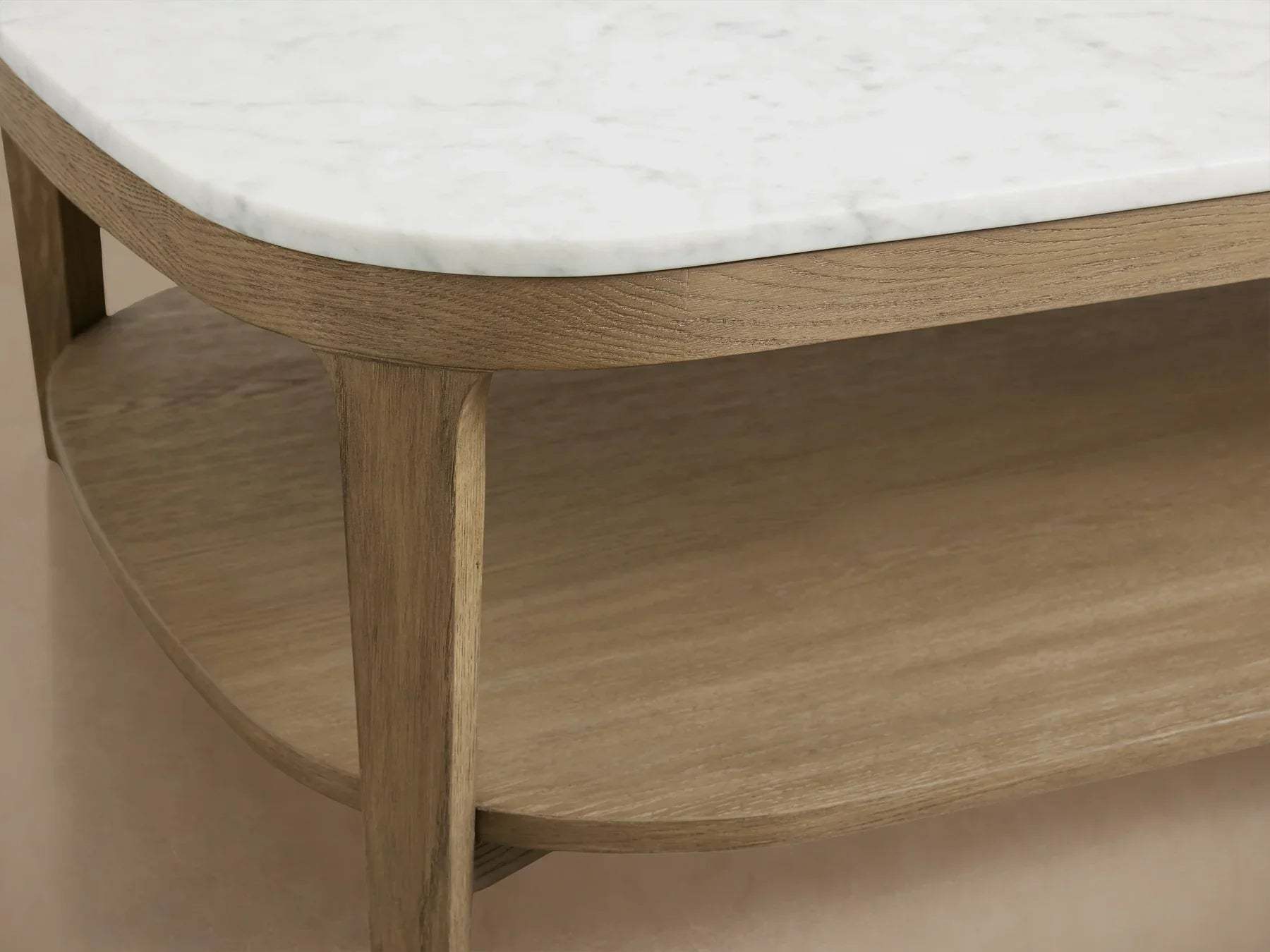 Danny Coffee Table Oak with Marble Top Modern Living Furniture