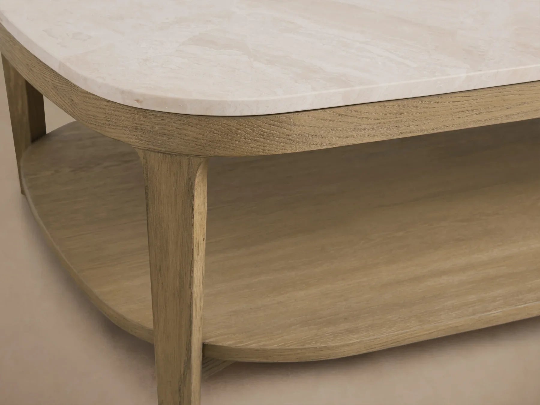 Danny Coffee Table Oak with Marble Top Modern Living Furniture
