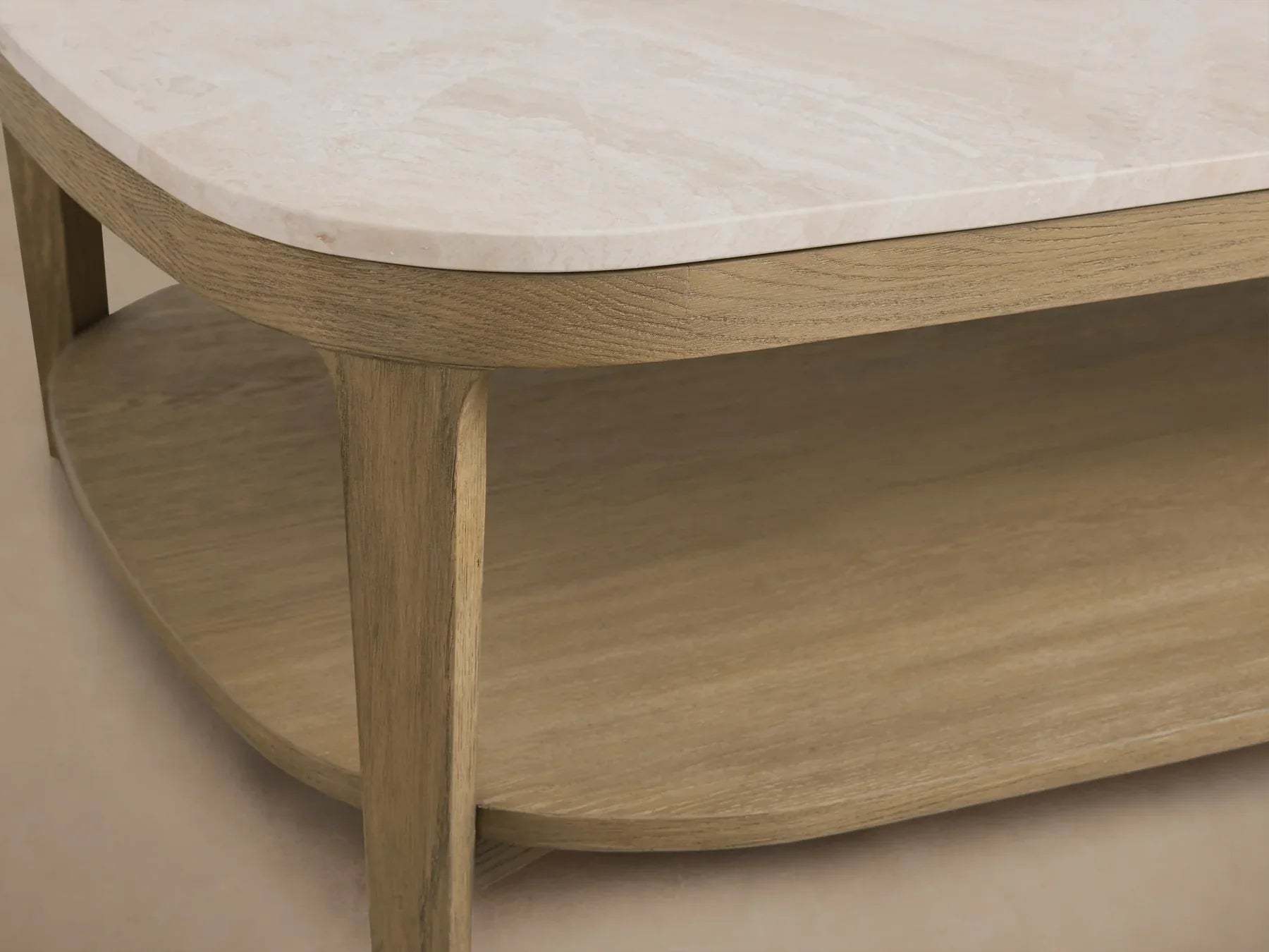 Danny Coffee Table Oak with Marble Top Modern Living Furniture