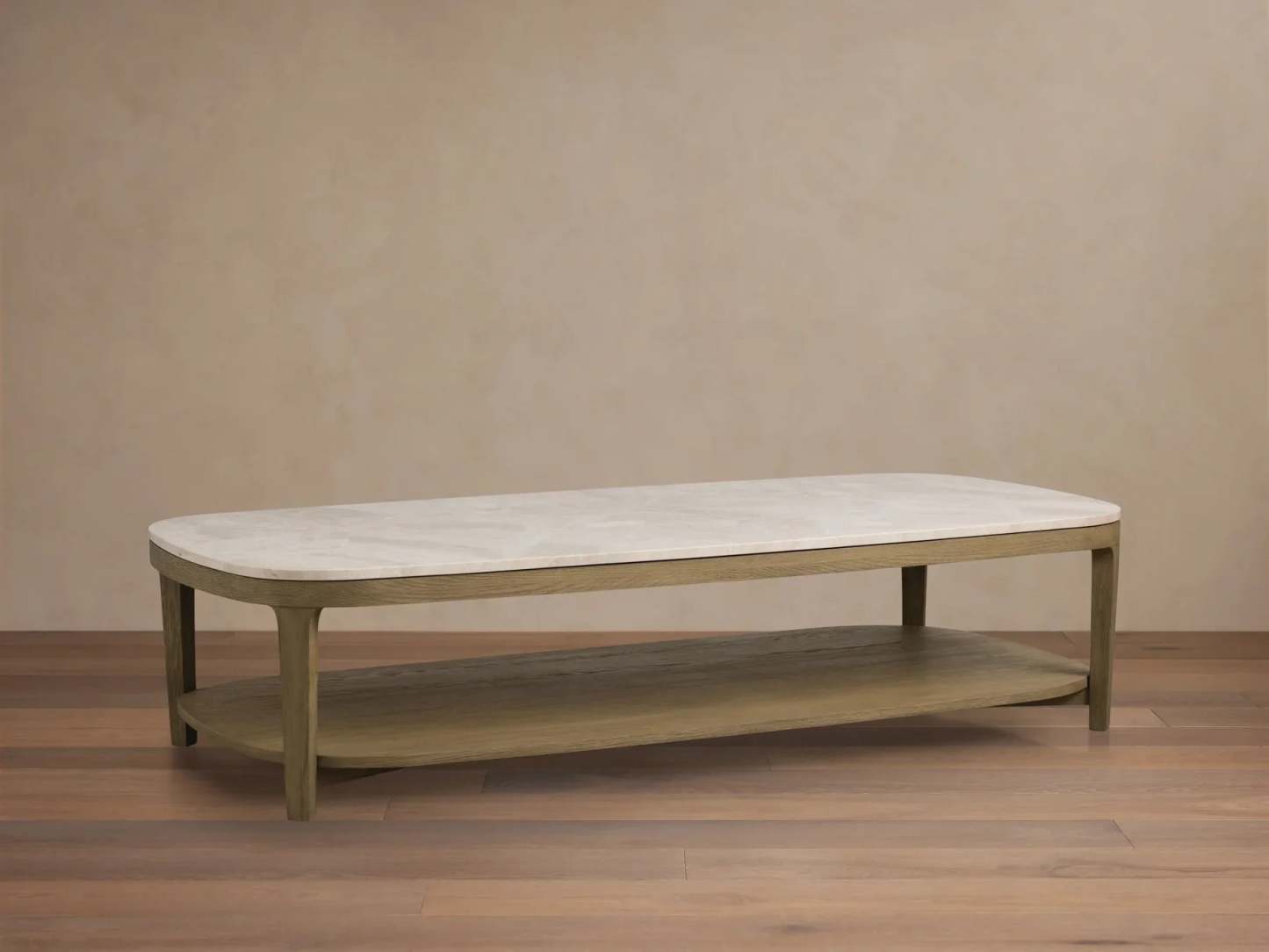 Danny Coffee Table Oak with Marble Top Modern Living Furniture