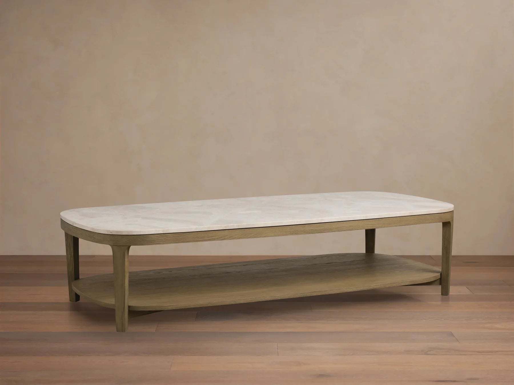 Danny Coffee Table Oak with Marble Top Modern Living Furniture