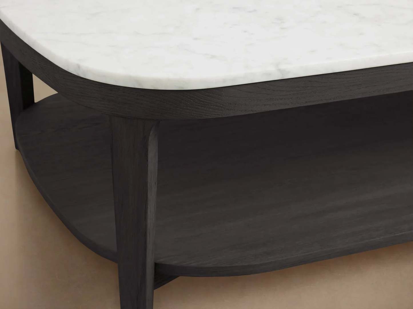 Danny Coffee Table Oak with Marble Top Modern Living Furniture