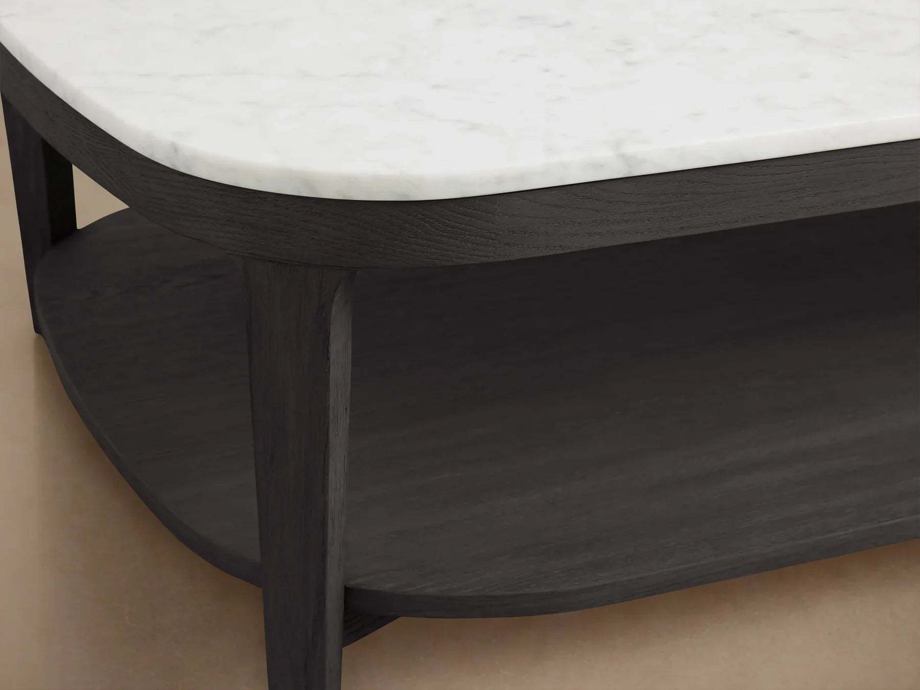 Danny Coffee Table Oak with Marble Top Modern Living Furniture