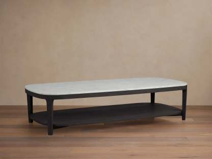 Danny Coffee Table Oak with Marble Top Modern Living Furniture