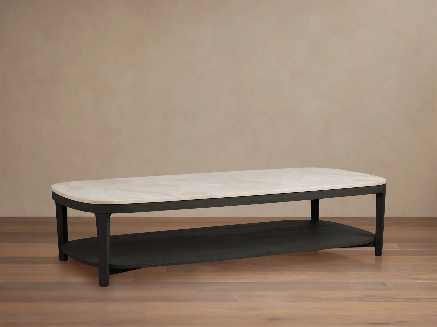 Danny Coffee Table Oak with Marble Top Modern Living Furniture