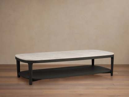 Danny Coffee Table Oak with Marble Top Modern Living Furniture