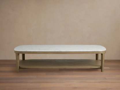 Danny Coffee Table Oak with Marble Top Modern Living Furniture