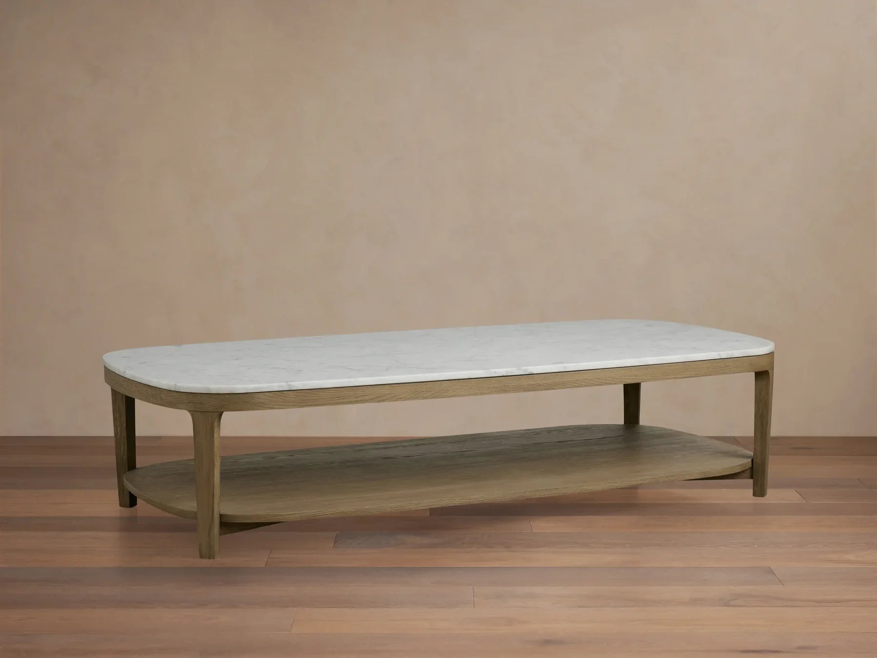 Danny Coffee Table Oak with Marble Top Modern Living Furniture
