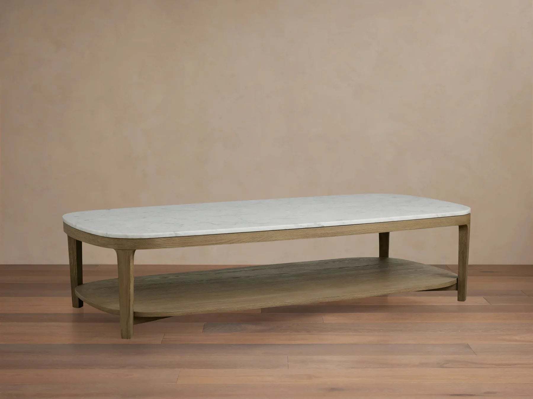 Danny Coffee Table Oak with Marble Top Modern Living Furniture