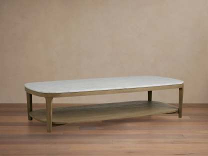 Danny Coffee Table Oak with Marble Top Modern Living Furniture
