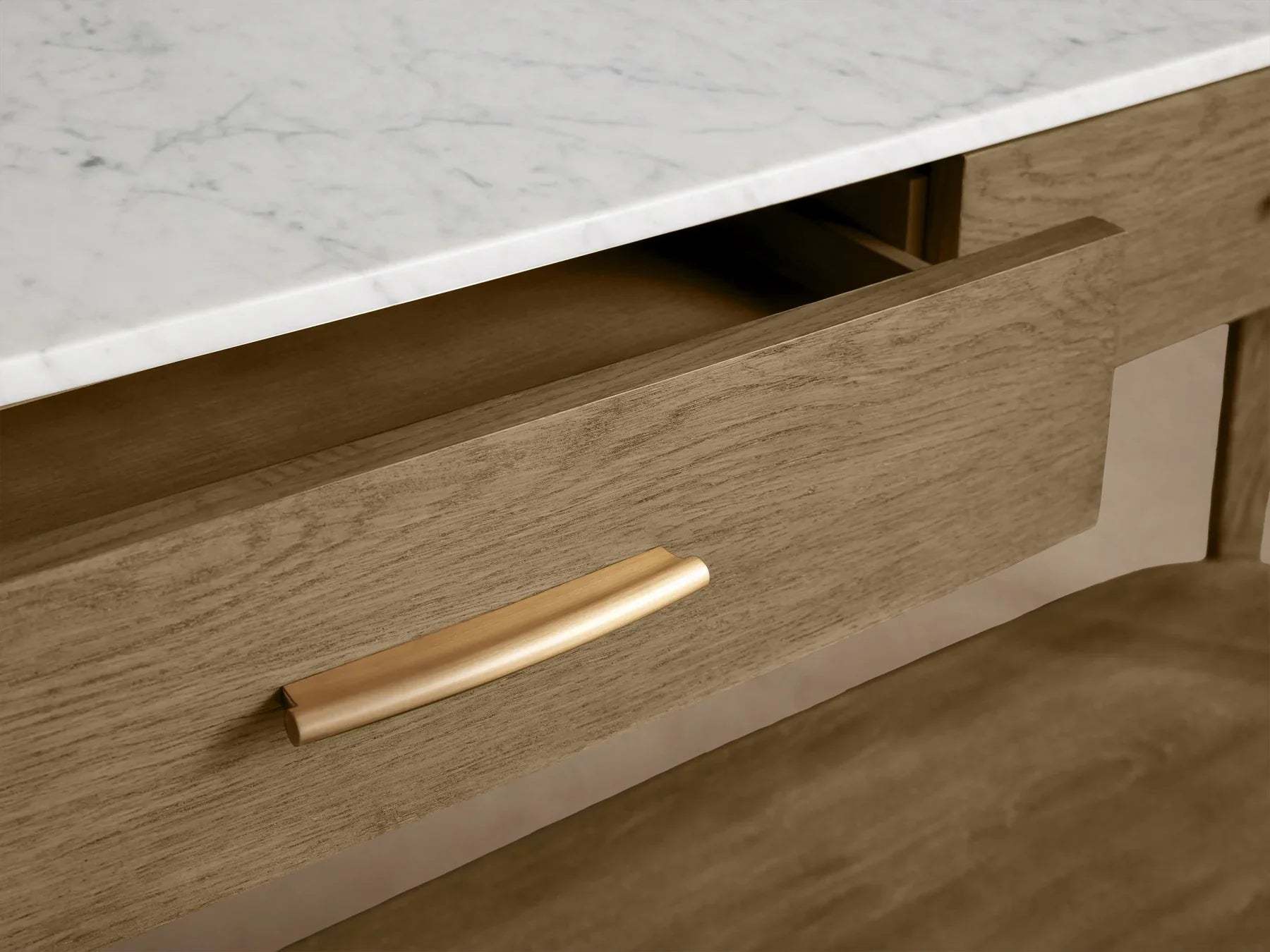 Danny Console Table Oak with Marble Top Rectangular Living Furniture-Fullstarlighting