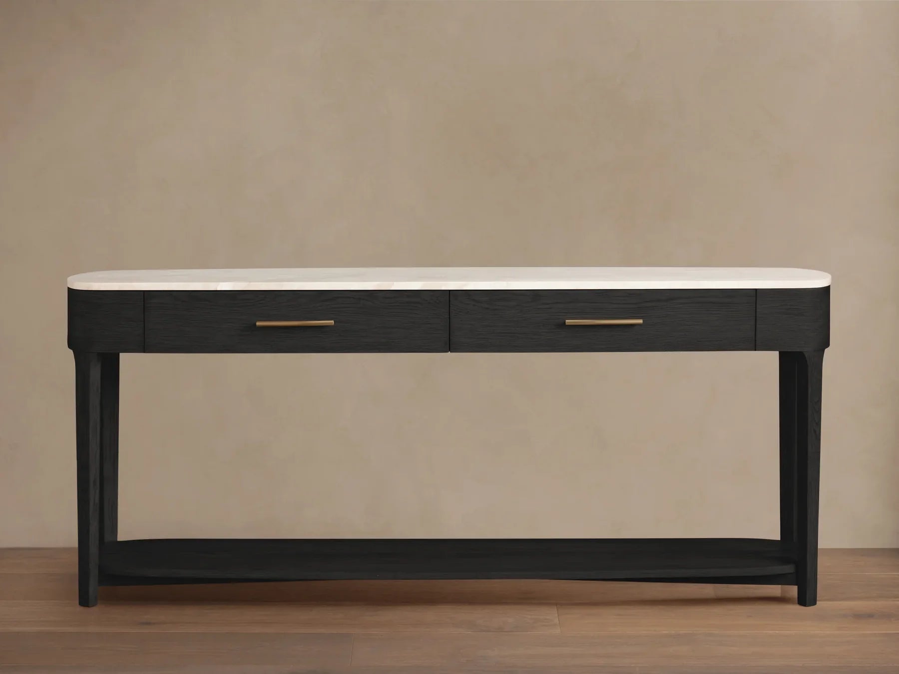 Danny Console Table Oak with Marble Top Rectangular Living Furniture
