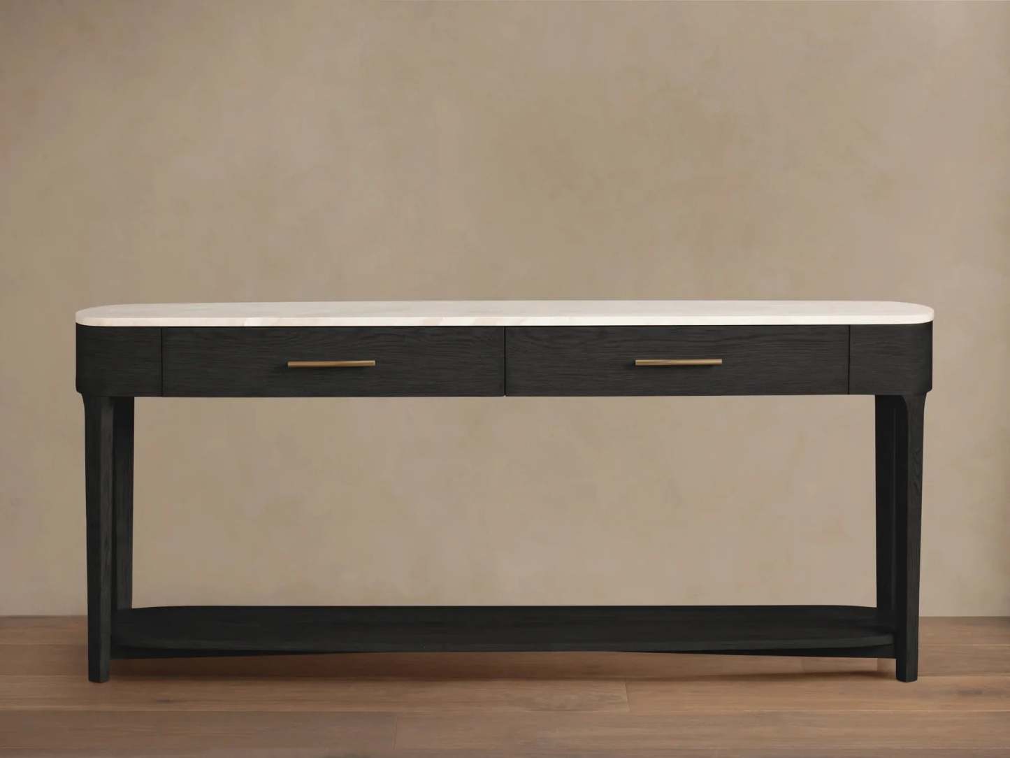 Danny Console Table Oak with Marble Top Rectangular Living Furniture
