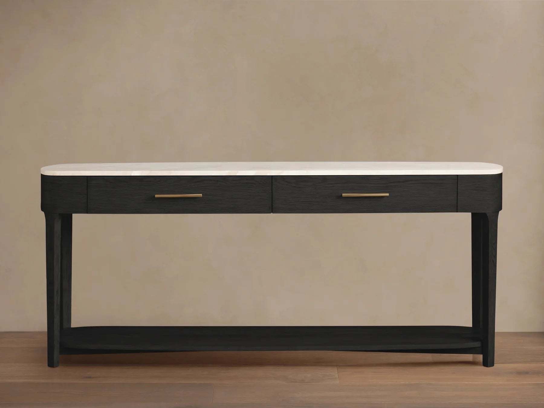 Danny Console Table Oak with Marble Top Rectangular Living Furniture