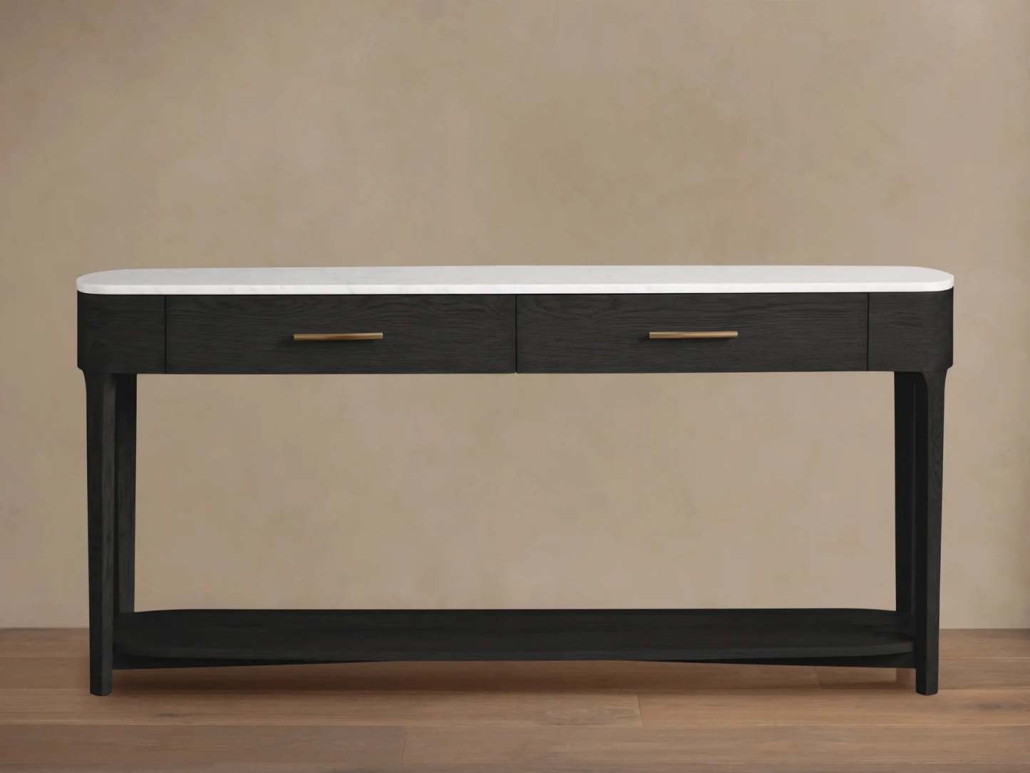 Danny Console Table Oak with Marble Top Rectangular Living Furniture