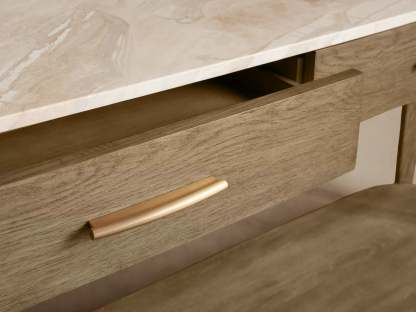 Danny Console Table Oak with Marble Top Rectangular Living Furniture