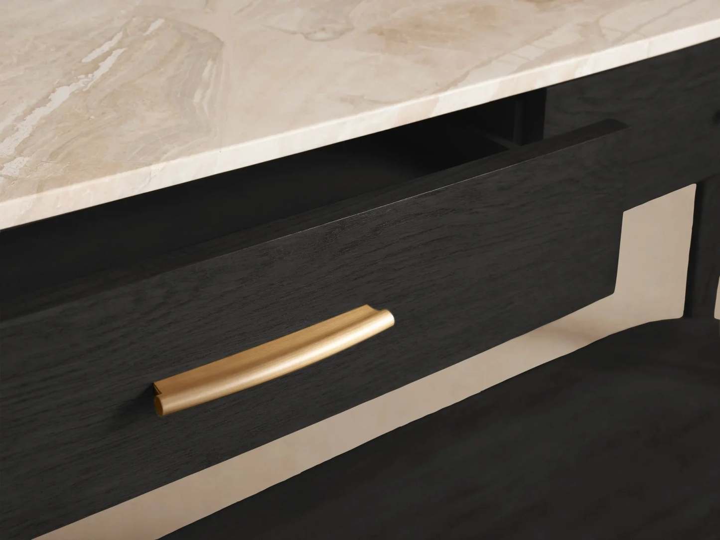 Danny Console Table Oak with Marble Top Rectangular Living Furniture