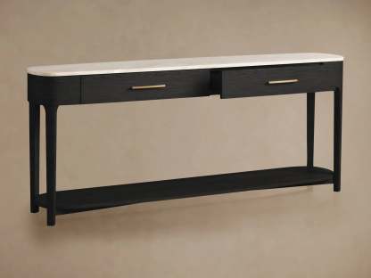 Danny Console Table Oak with Marble Top Rectangular Living Furniture